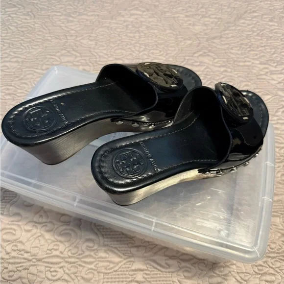 Black Slide Sandals - Picture 2 of 2